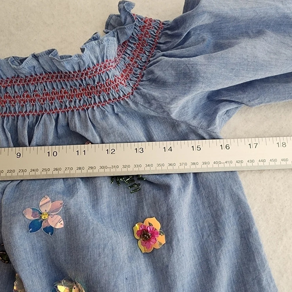 Joie Citra Embellished Chambray Top - Picture 7 of 8